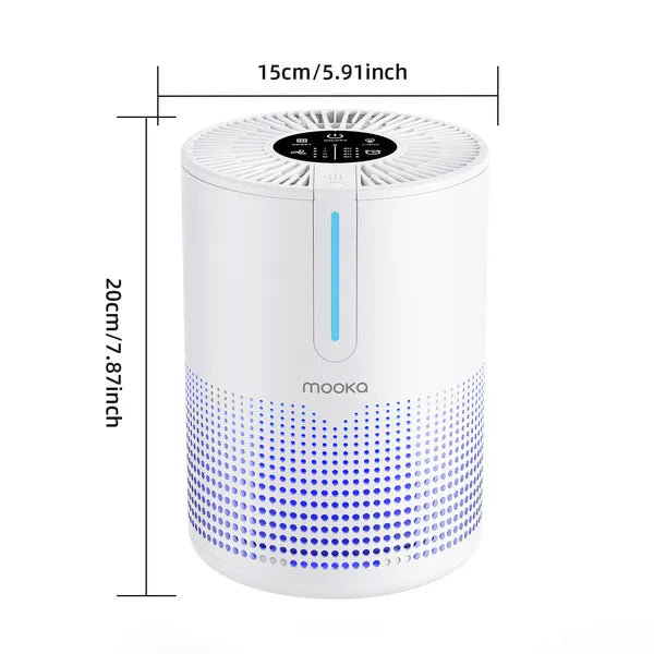 Air Purifiers For Bedroom Home 430 Sq.Ft, H13 HEPA Filter Small Portable Air Purifier With USB Cable Fragrance Sponge For Smokers Pollen Pets Dust Odors, Desktop Air Cleaner For Car RV